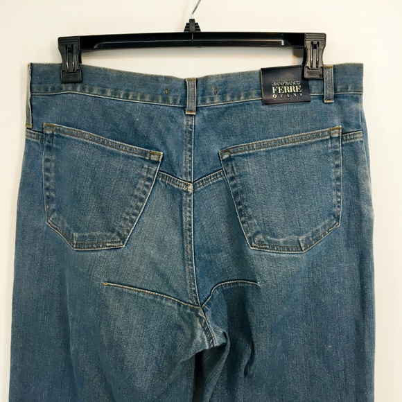 Gianfranco Ferre Medium Wash Bootcut Jeans - Picture 4 of 8
